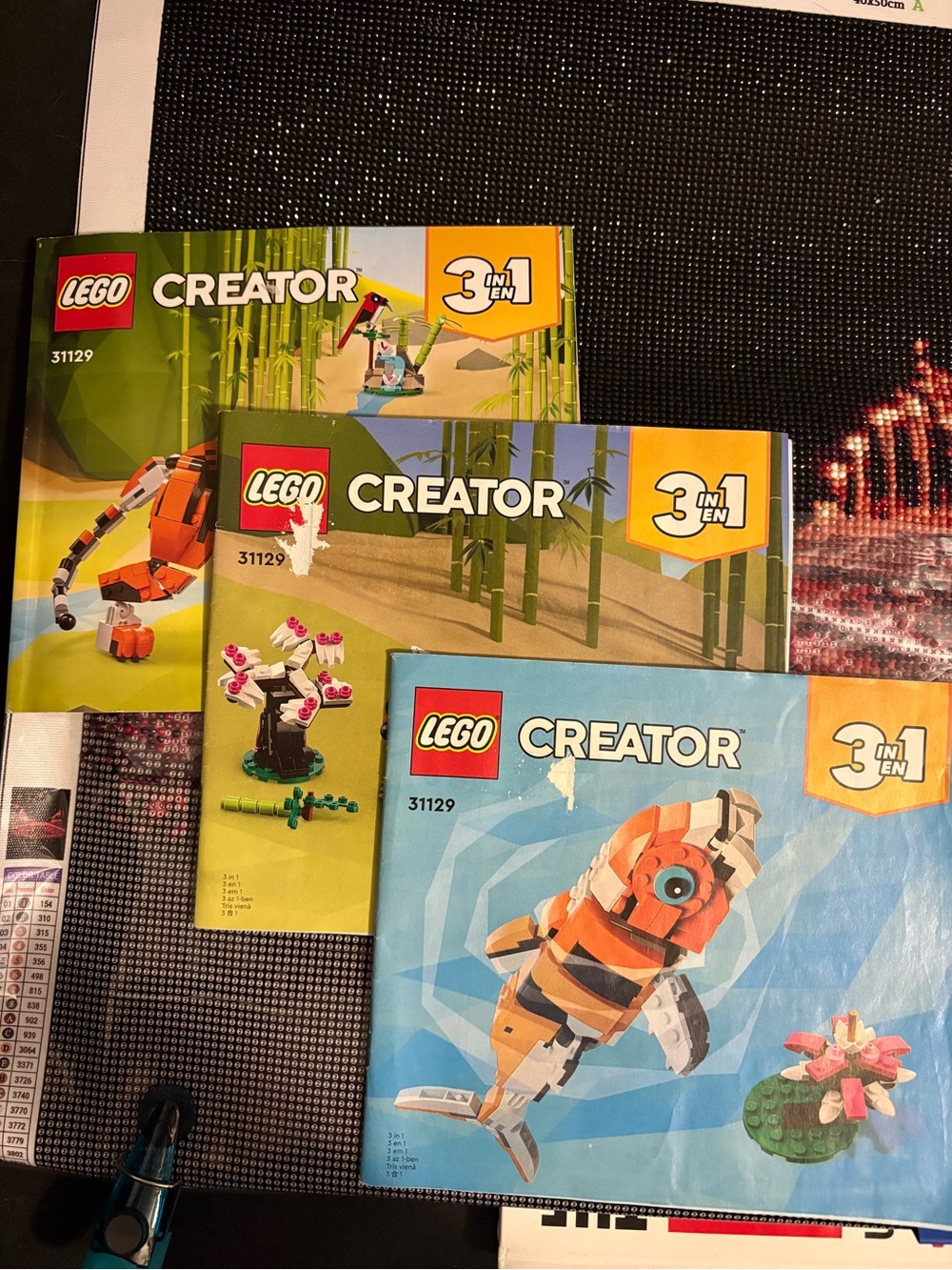 Lego Creator 31129 Orange White and Black Fish , tiger manuals books only